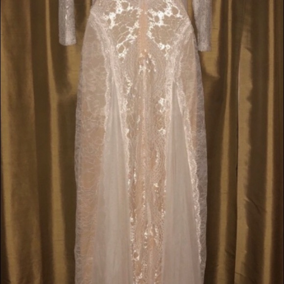 π°π»HPx7 ππ¨1 Large Left β οΈβ’ Bohemian Style Lace Wedding Dress - Picture 9 of 13